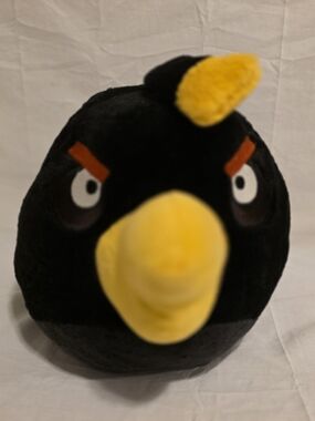 Angry Birds 🖤 10” BOMB BLACK Bird 🖤 Plush Pillow Jay Franco Stuffed Animal